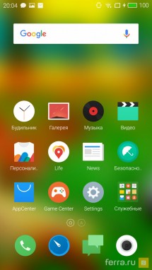 Интерфейс Android 5.1 в Meizu M1 Metal