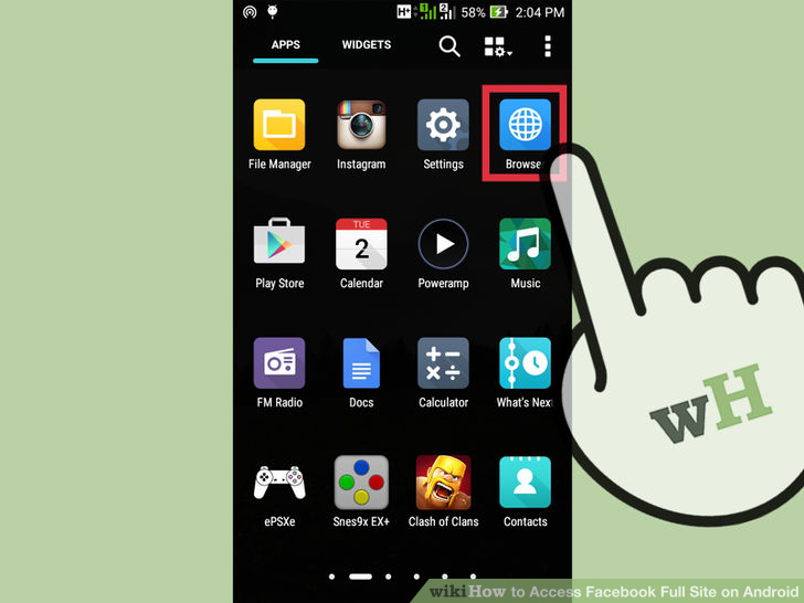 Image titled Access Facebook Full Site on Android Step 1