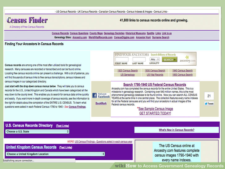 Image titled Access Government Genealogy Records Step 8