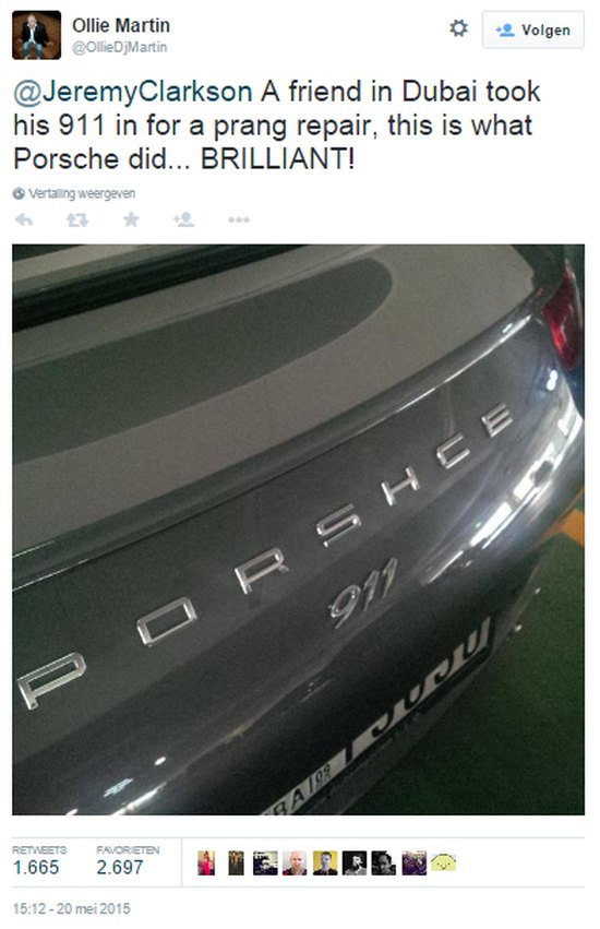 Porshce tweet