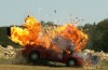 See how a car in slow motion blown up