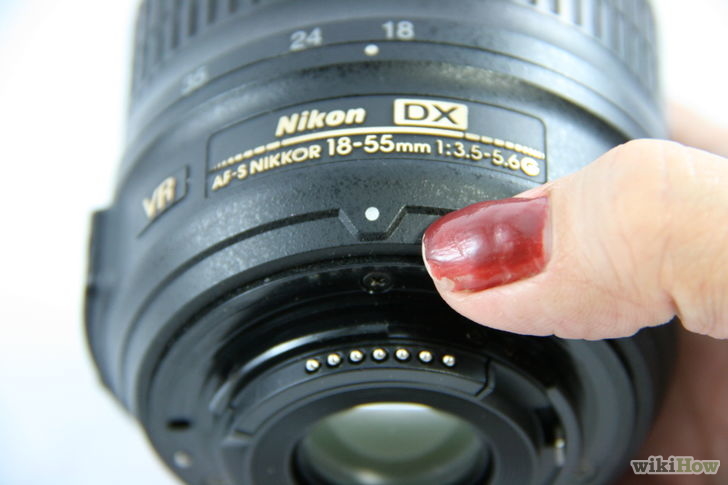 Image titled Attach a Lens to the Nikon DSLR Step 3