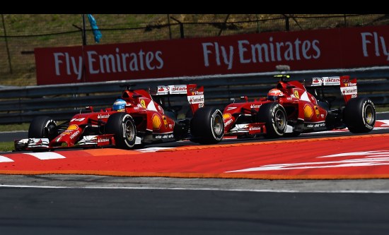 Kimi en Fernando op de Hungaroring