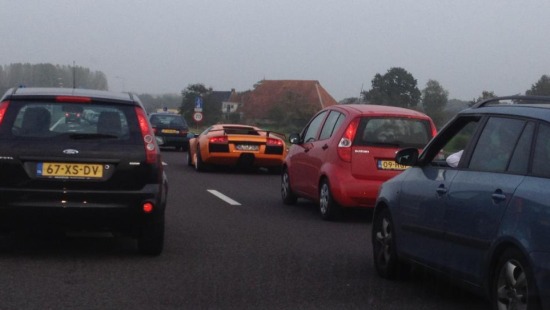 Gezellig in de file