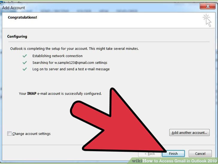 Image titled Access Gmail in Outlook 2010 Step 23
