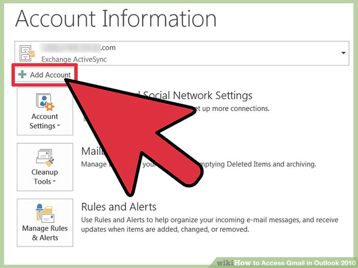 Image titled Access Gmail in Outlook 2010 Step 1