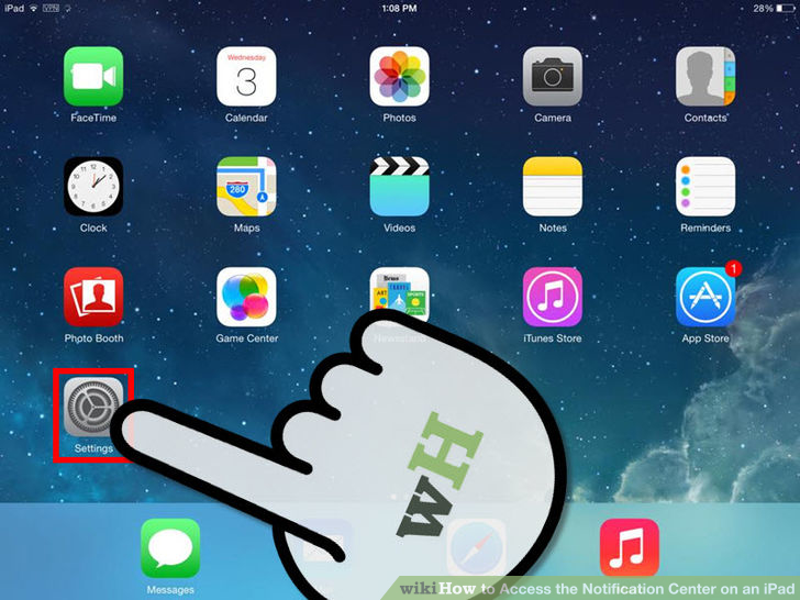 Image titled Access the Notification Center on an iPad Step 1