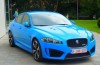 Knalblauwe Jaguar XFR-S turns up in Belgium