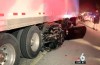 Ferrari F430 is superstuk under a truck