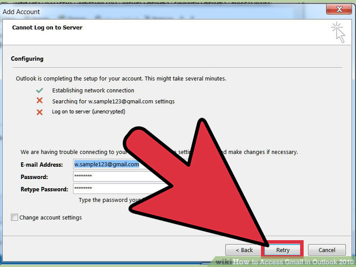 Image titled Access Gmail in Outlook 2010 Step 9
