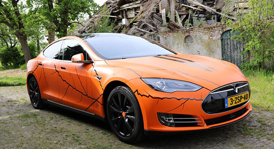 Tesla Model S doet wereldrecordpoging tijdens Gumball 3000