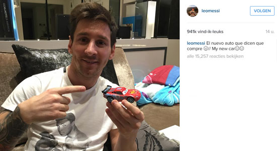 Lionel Messi doet grappig