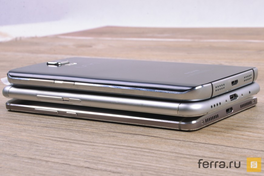 Такие разные айфоны (сверху вниз): UMI Rome, Meizu Pro 5, Huawei Mate S