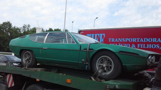 Lambo Espada op de trailer