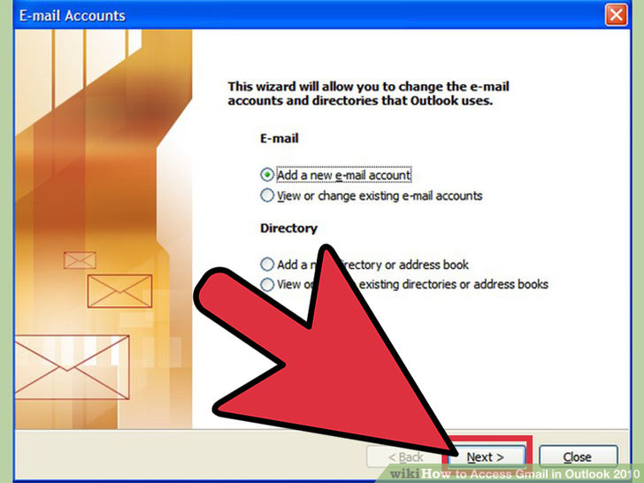 Image titled Access Gmail in Outlook 2010 Step 3