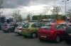 Dozens of alarms are going off of nothing off in the car park