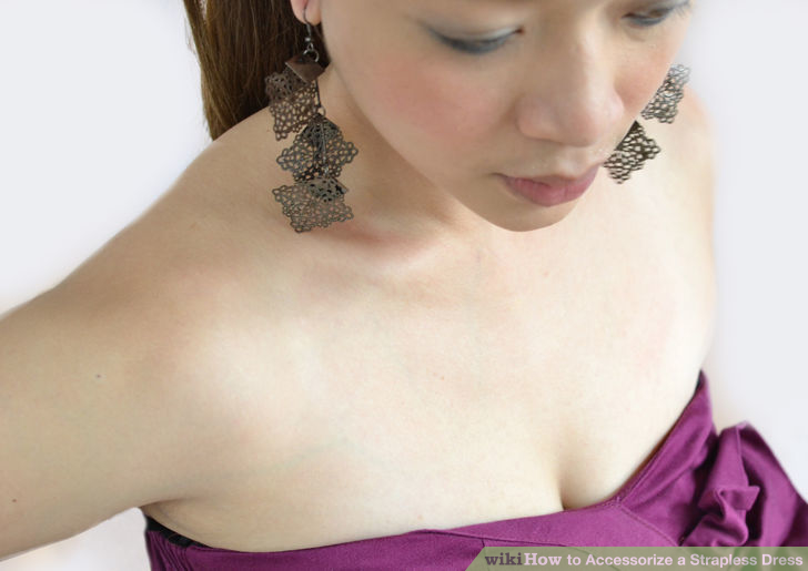 Image titled Accessorize a Strapless Dress Step 4