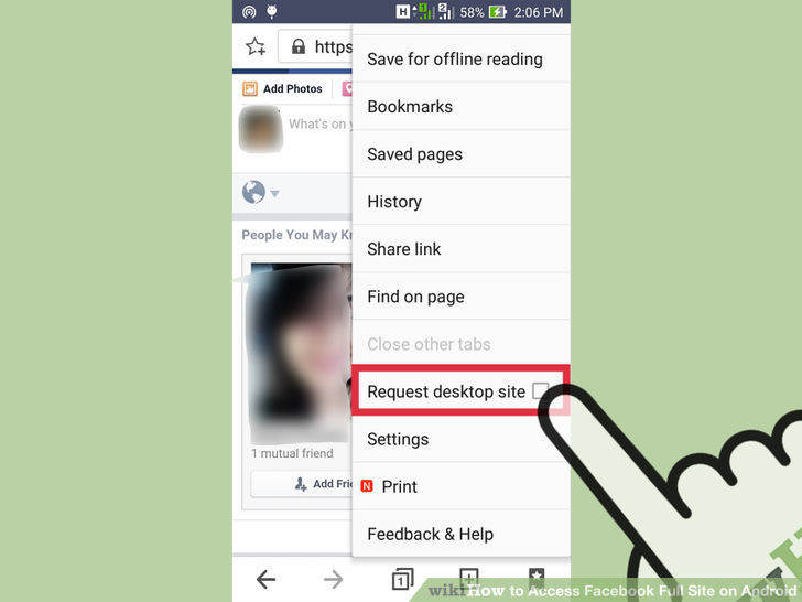 Image titled Access Facebook Full Site on Android Step 3