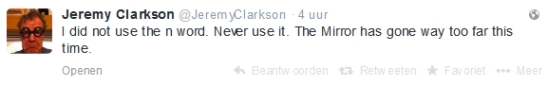 Jeremy Clarkson op Twitter