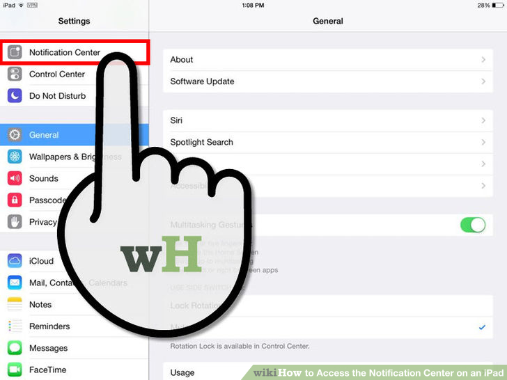 Image titled Access the Notification Center on an iPad Step 2