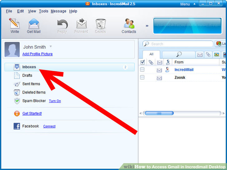 Image titled Access Gmail in Incredimail Desktop Step 14