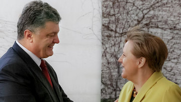 Президент Украины Петр Порошенко и канцлер Федеративной Республики Германия Ангела Меркель. Архивное фото