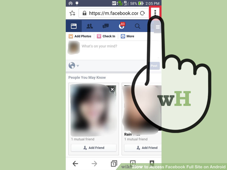 Image titled Access Facebook Full Site on Android Step 2