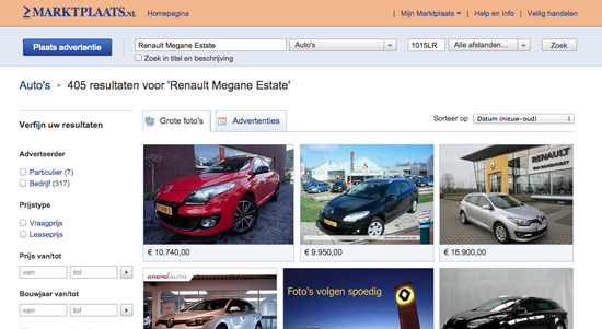 Renault Megane op Marktplaats