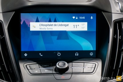 Интерфейс Android Auto в системе Ford SYNC 3