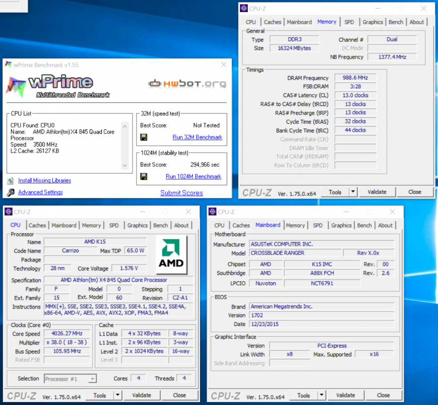 Разгон AMD Athlon X4 845