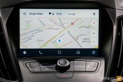 Google Maps (Android Auto) в Ford SYNC 3