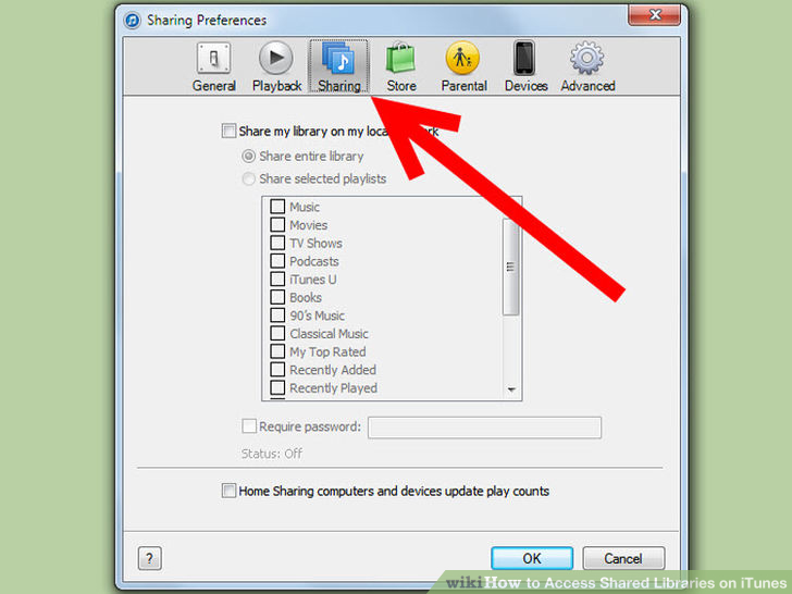 Image titled Access Shared Libraries on iTunes Step 3