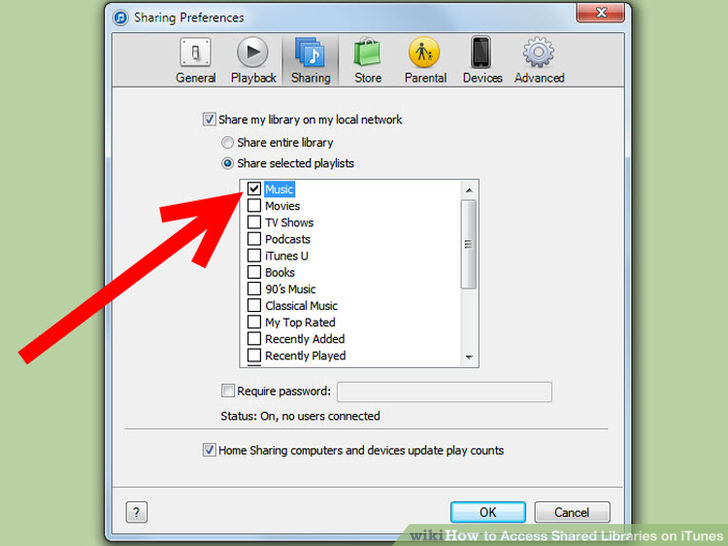 Image titled Access Shared Libraries on iTunes Step 7