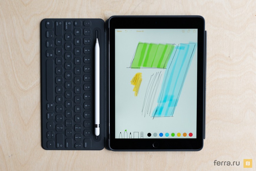 9,7-дюймовый iPad Pro, Apple Smart Keyboard и Pencil