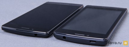 Верхняя грань TP-Link Neffos C5 (слева) и C5L