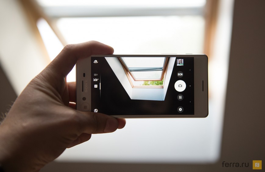 Sony Xperia X в режиме съемки