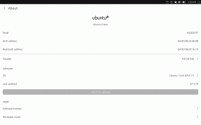 Страничка информации об Ubuntu Touch