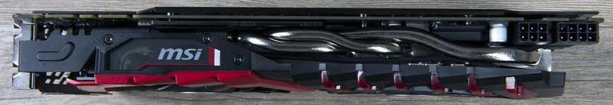MSI GeForce GTX 1080 GAMING X 8G, вид сверху