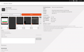 Страничка приложения в Ubuntu Store