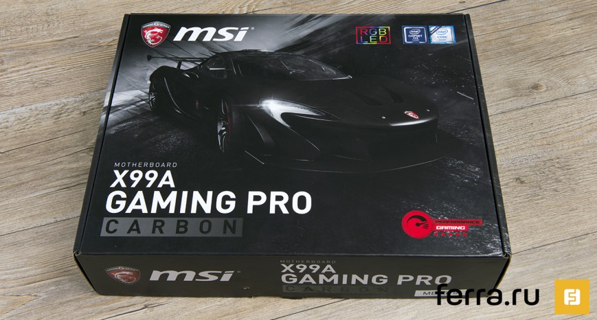 Упаковка MSI X99A GAMING PRO CARBON