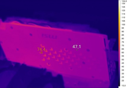 Нагрев MSI GeForce GTX 1060 GAMING X 6G с бекплейтом