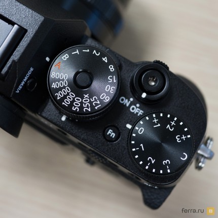 Элементы управления на верхней панели Fujifilm X-T2