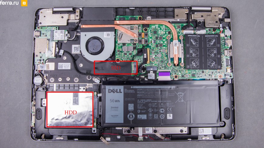 Dell Inspiron 17 7778 без нижней крышки