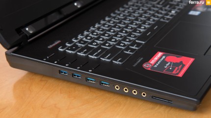 Левая грань MSI GT72VR 6RE Dominator Pro Tobii
