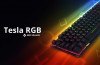 Bläddra gaming keyboard Röd RGB-Torget Tesla