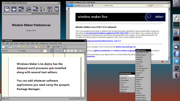 Window Maker Live
interface